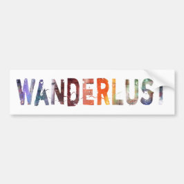 In einem Wort: Wanderlust Autoaufkleber