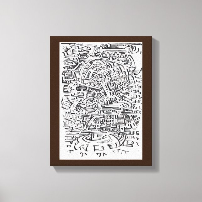 In einem Zwischen-Ort-Farbton zeichnend India Leinwanddruck (Vorderseite)