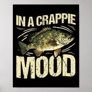 In einer Crappie-Laune Lustiger Angel-Retro Poster