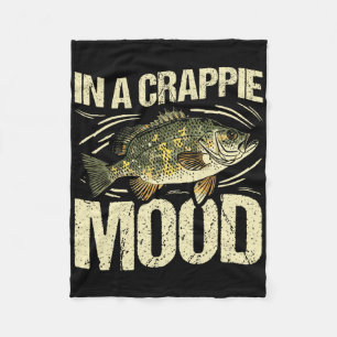 In einer Crappie-Laune Lustiger Angelsport Retro Fleecedecke