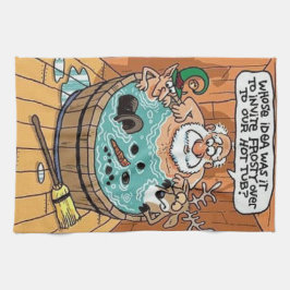 In einer Hot Tube eiskalt Geschirrtuch