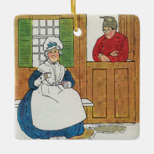 In einer Hütte in Fife lebte ein Mann und seine Eh Keramikornament