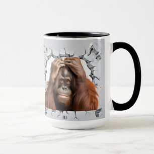 in einer Mauer gefangen Tasse