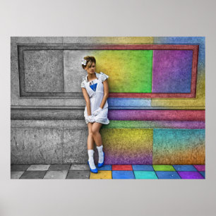 In einer Regenbogenstadt Poster