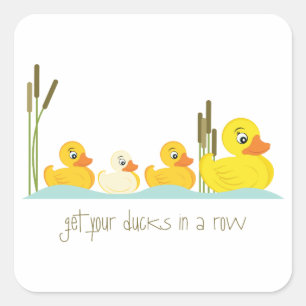 in einer Reihe Quadratischer Aufkleber