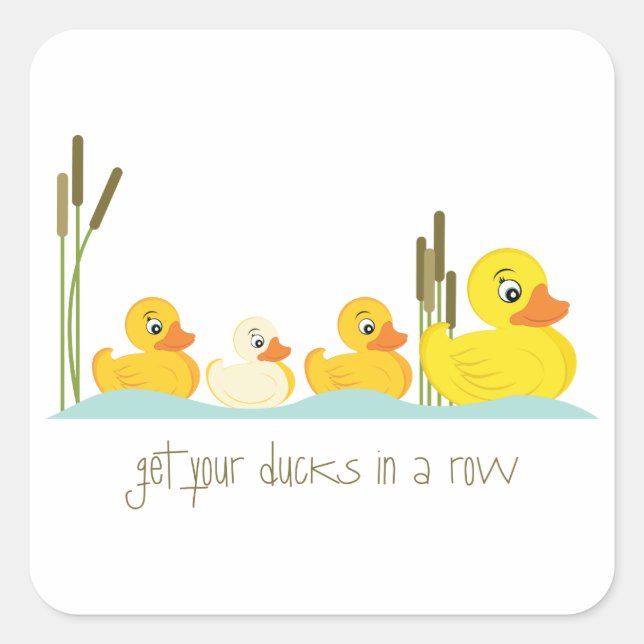 in einer Reihe Quadratischer Aufkleber (Vorderseite)