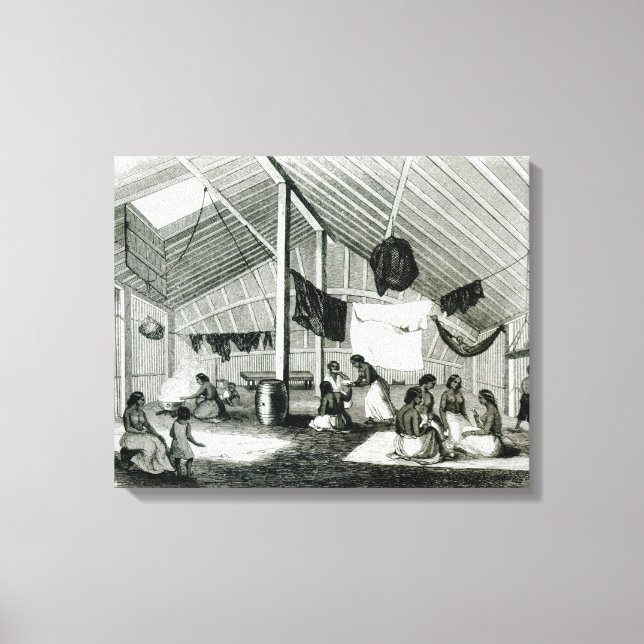 In einer Tahitanhütte Leinwanddruck (Vorderseite)