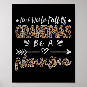 In einer Welt voller Grandmas sei ein Nonnina Ital Poster