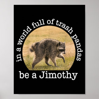 In einer Welt voller Waschbären sei ein Jimothy Poster