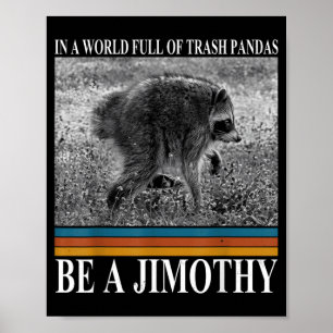 In einer Welt voller Waschbären sei ein Jimothy Poster