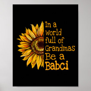 In einer Welt von Grandmas ein Babci Polen Polnisc Poster