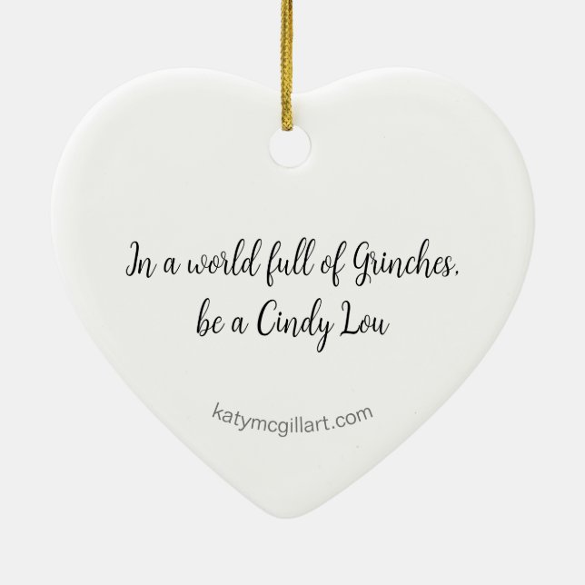 In einer Welt von Grinches Keramik Keramik Ornament (Hinten)