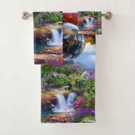 In einer wunderbaren Welt lebe ich Badhandtuch Set