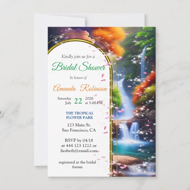 In einer wunderbaren Welt lebe ich Einladung (Vorderseite)