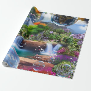 In einer wunderbaren Welt lebe ich Geschenkpapier