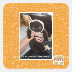 In einigen Müllcontainern Quadratischer Aufkleber