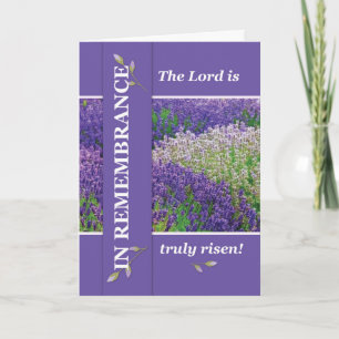 In Erinnerung an die Osterlavender-Blume Feiertagskarte