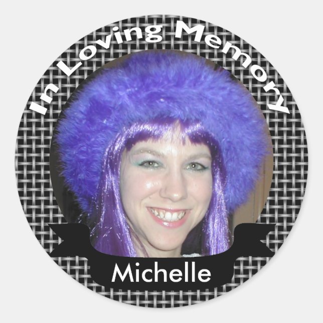 In Erinnerung an die schwarzen Foto Aufkleber (Vorderseite)