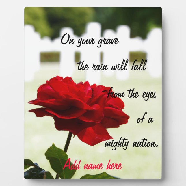 In Erinnerung an einen gefallenen Soldaten Fotoplatte (Vorderseite)