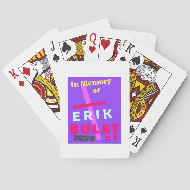 In Erinnerung an Erik Bulatov Spielkarten (Rückseite)