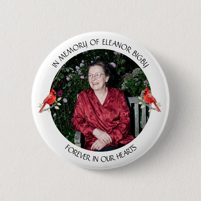 In Erinnerung an | Kardinal-Gedenk-Andenken Button (Vorderseite)