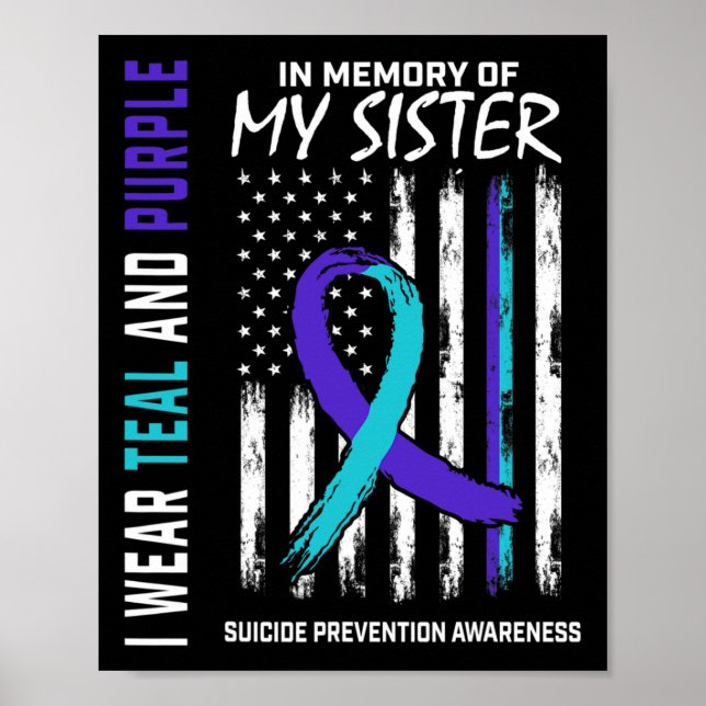 In Erinnerung an meine Schwester Suizid Awareness  Poster (Vorne)