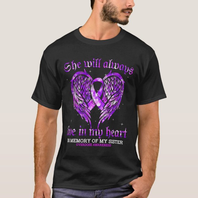 In Erinnerung an meine Schwester Überdosierung Bew T-Shirt (Vorderseite)