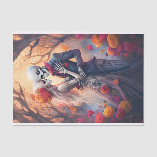 In ewiger Liebe verliebt, glänzende Gothic-Liebhab Seidenpapier (Vorderseite)