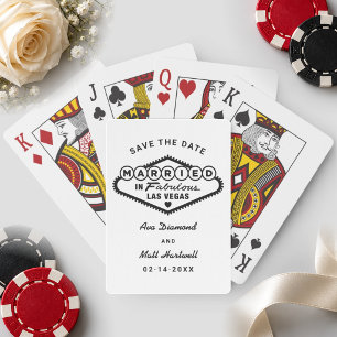 In Fabulous Las Vegas geheiratet - Weiße Save-the- Spielkarten