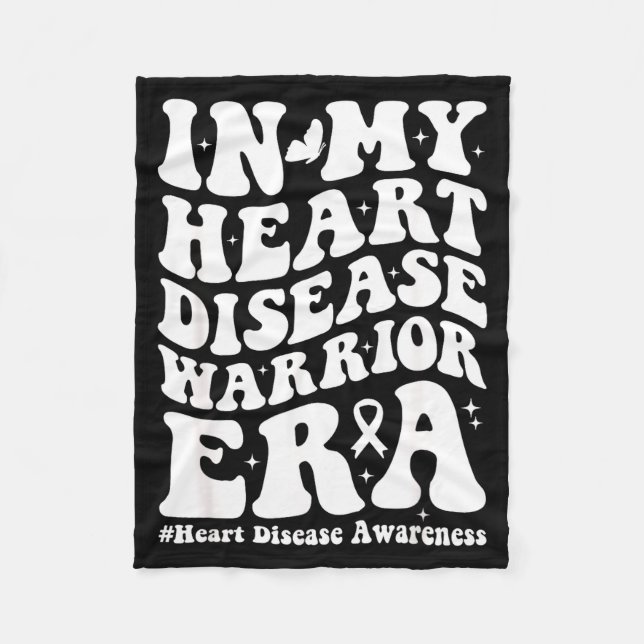 In February We Wear Red Heart Disease Awareness Wa Fleecedecke (Vorderseite)