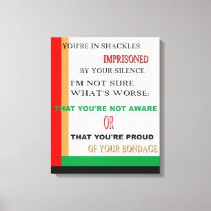 In Fesseln gepackte Leinwand