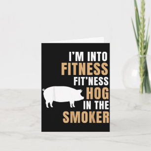 In Fitness Schwein BBQ Smoker Roaster lustiges Sch Karte