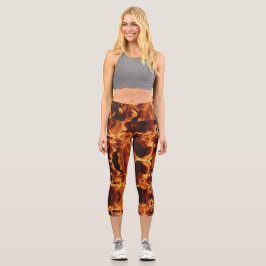 In Flammen Capri Leggings
