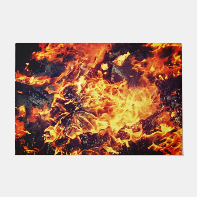 In Flammen Fußmatte (Vorderseite)