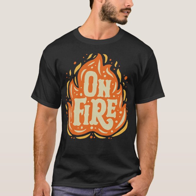 In Flammen T-Shirt (Vorderseite)