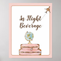 In Flight Drinks Bar sign Travel Brautparty