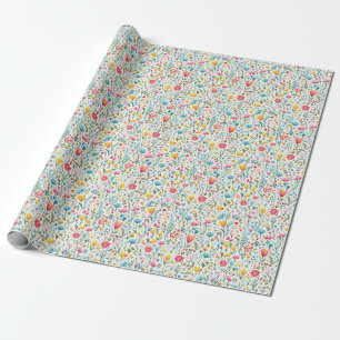 In floraler Kunst ist Unvollkommenheit Perfektion Geschenkpapier