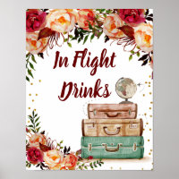 In Flug Drinks unterzeichnen Reisen Brautparty Pla