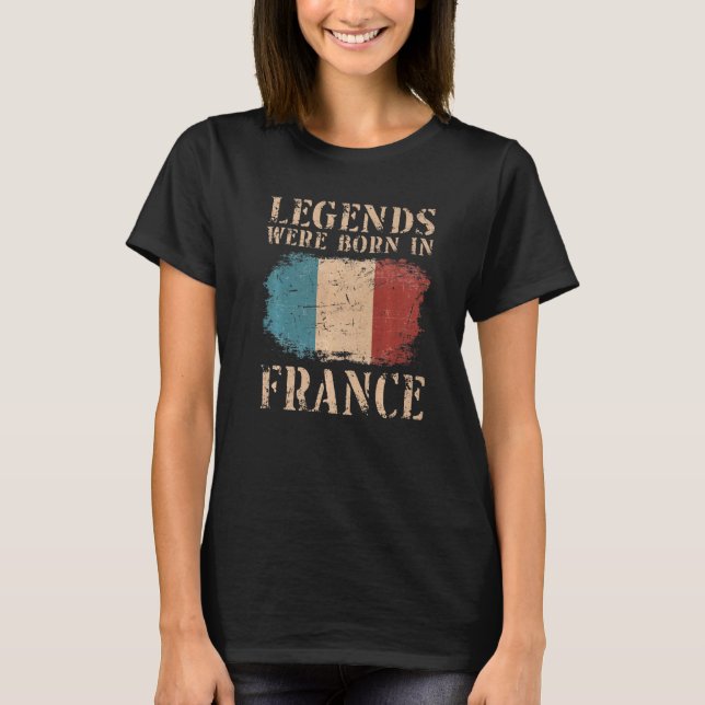 In Frankreich waren Vintage französische Flaggenle T-Shirt (Vorderseite)
