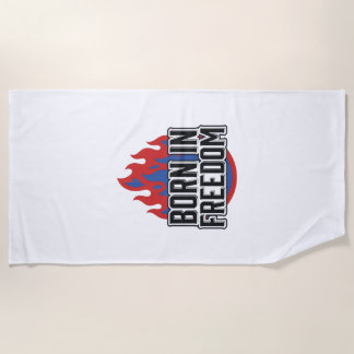 In Freiheit Geboren Flame Vintage Gravur Shirt Des Strandtuch