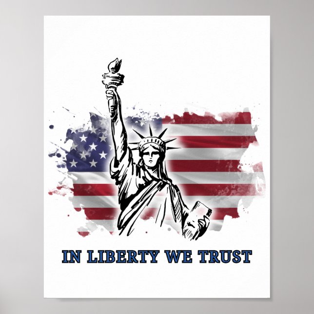 In Freiheit vertrauen wir Poster (Vorne)