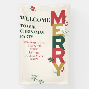In Freude gehüllt, mit Frohe Weihnachten Willkomme Banner