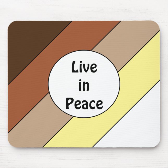 In Frieden leben - Rassenharmonie Mousepad (Vorne)