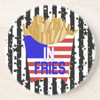 In Fries We Trust Kissen  Getränkeuntersetzer