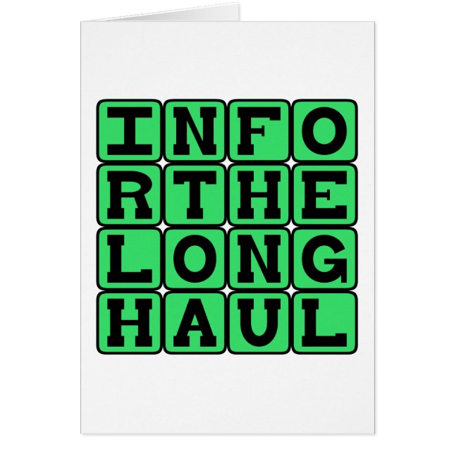 In für die lange Haul, gewidmet (Vorne)