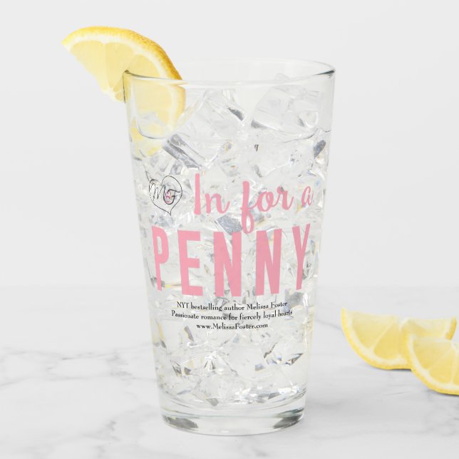 In für einen Penny Drink Glass Glas (Vorderseite Ice)