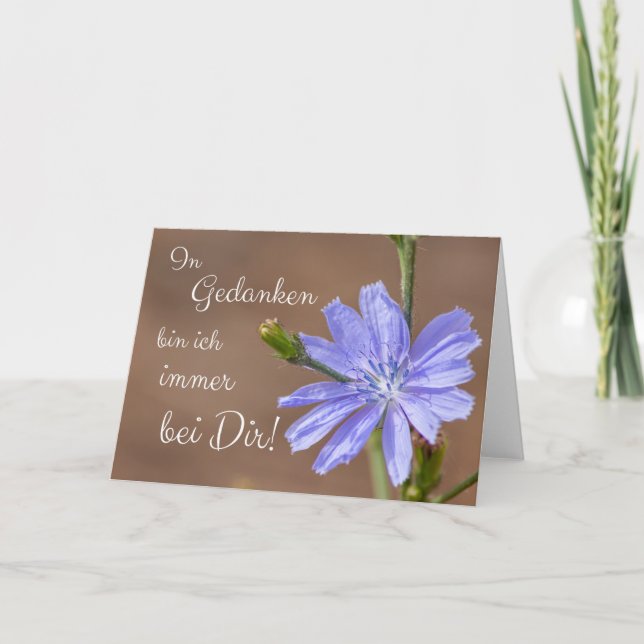 In Gedanken bin ich immer bei Dir! Karte (Vorderseite)