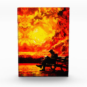 In Gedanken verloren – Surrealer Sonnenuntergangsr Fotoblock