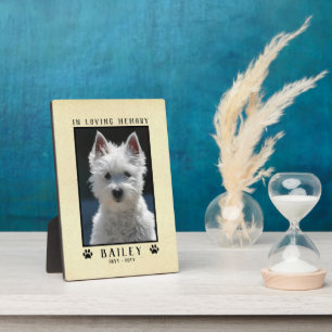 In Gedenken an den Hund Personalisiertes Foto Fotoplatte