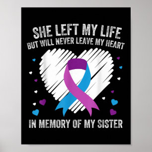 In Gedenken an meine liebevolle Schwester Suizidpr Poster